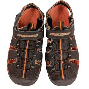 Skechers Relix Trophix Boys Sandals Brown & Orange Outdoor Sandals Size 5 92189L